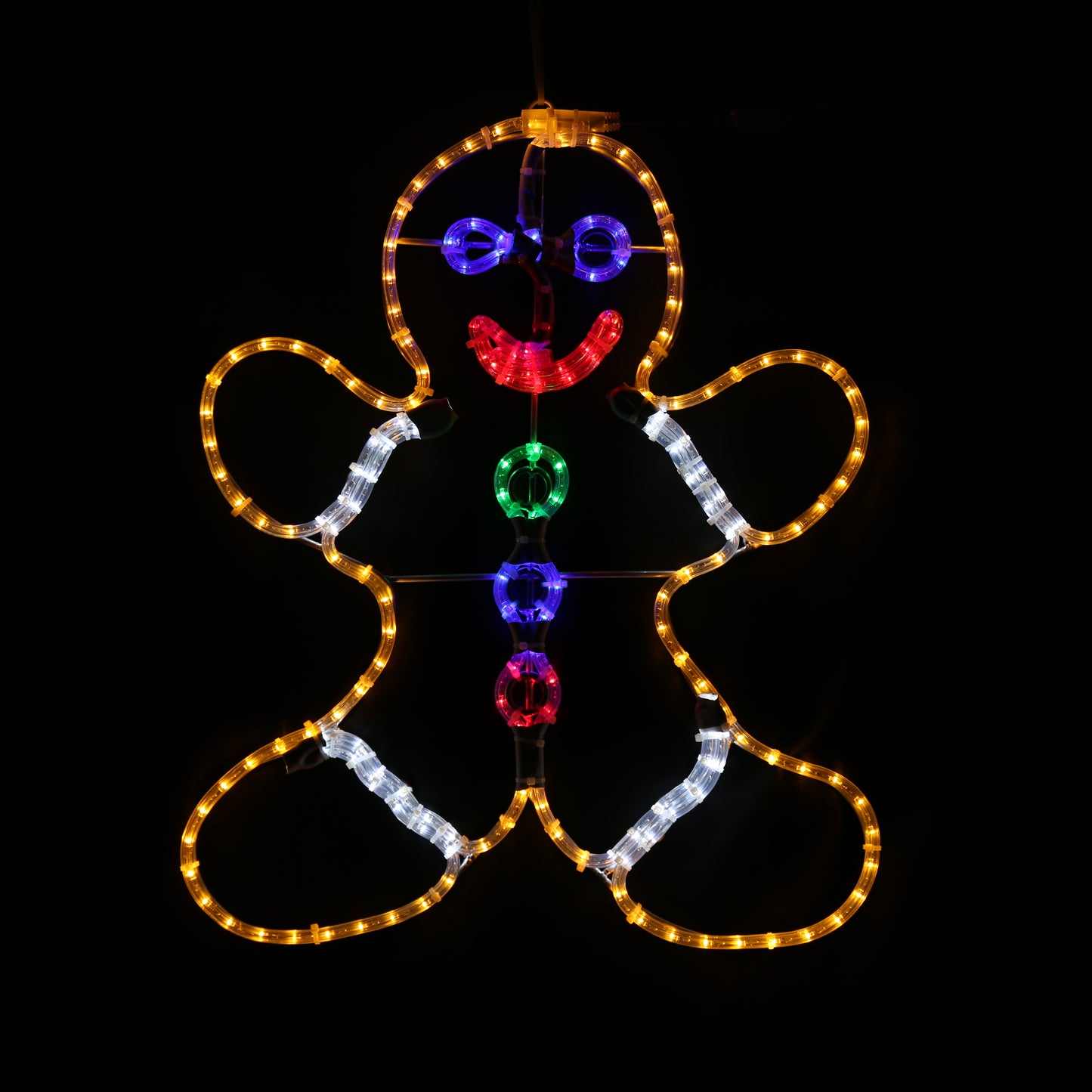Bonhomme en pain d'épices - Lumière de Noël extérieure - 90x110 cm