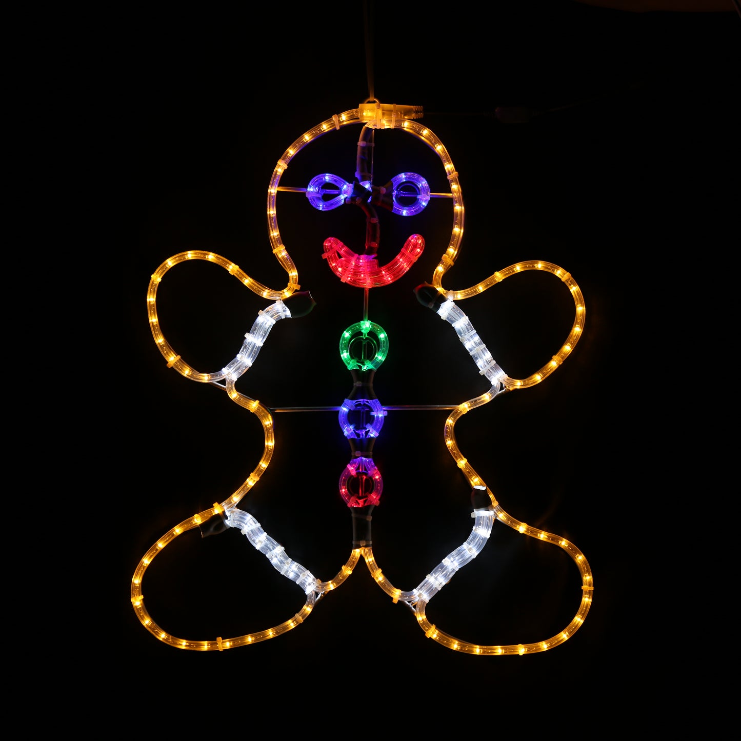 Bonhomme en pain d'épices - Lumière de Noël extérieure - 90x110 cm