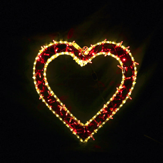 Coeur LED - Motif lumineux de Noël