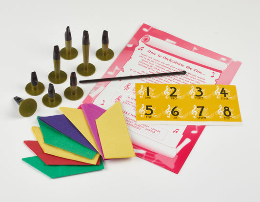 8 craquelins décoratifs avec contenu musical amusant pour le dîner.