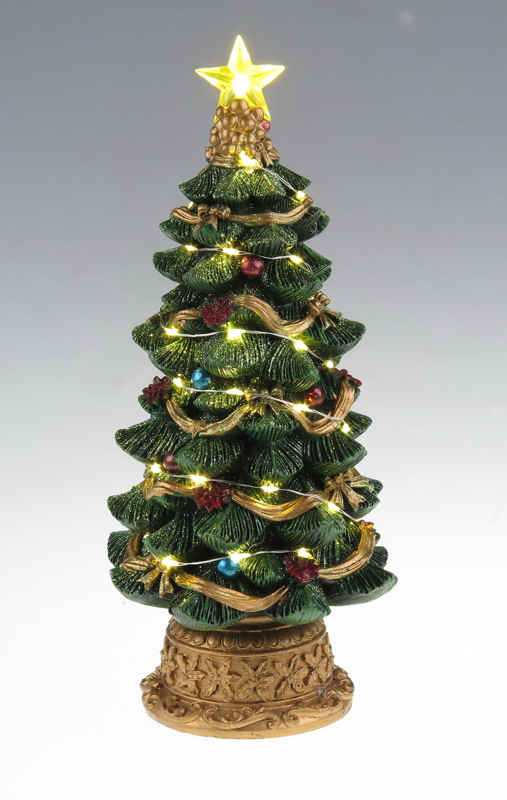 Sapin de Noël éclairé par LED - Scène du village de Noël