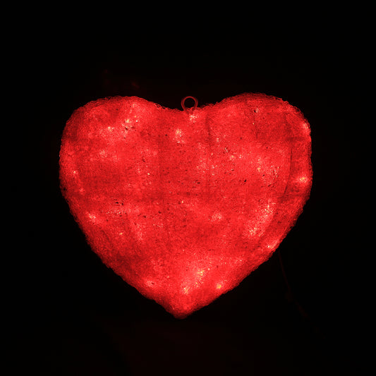 Coeur LED 3D - Motif Lumière de Noël