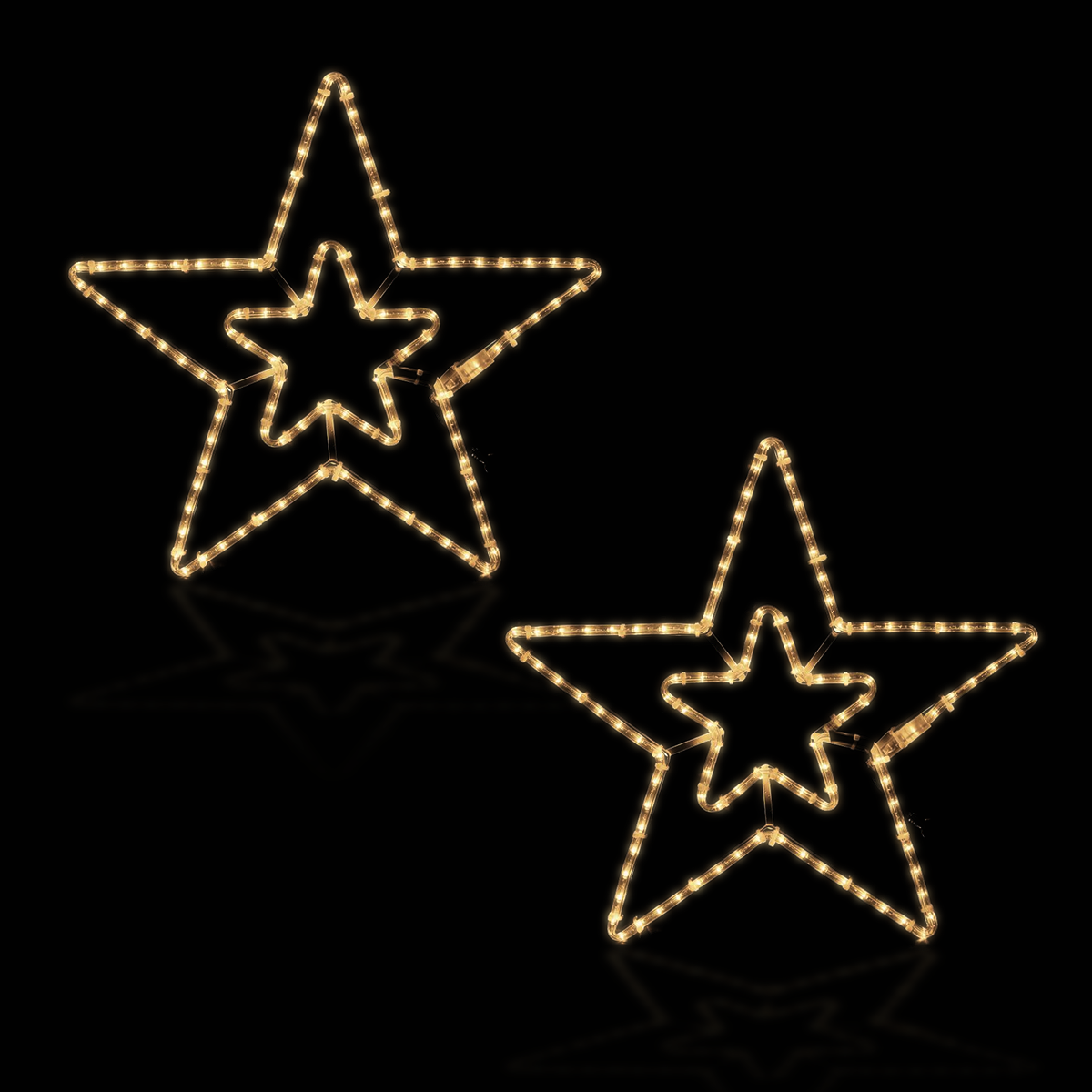 Lumière de Noël 2 Étoiles 57x55 - LED Extérieure