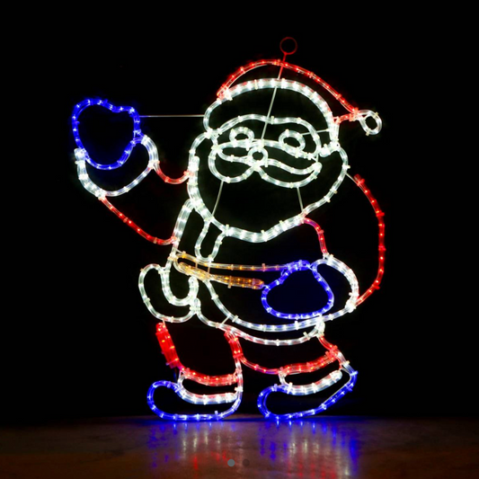 Motif LED Père Noël Plein - 88,5x78,8cm