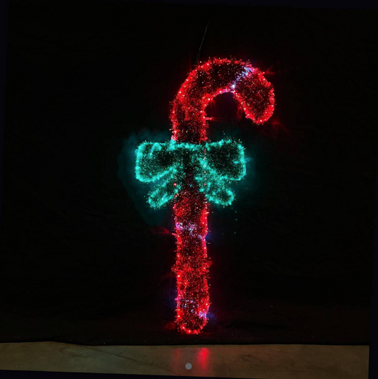 Canne à sucre rouge 57x110cm Lumière LED de Noël