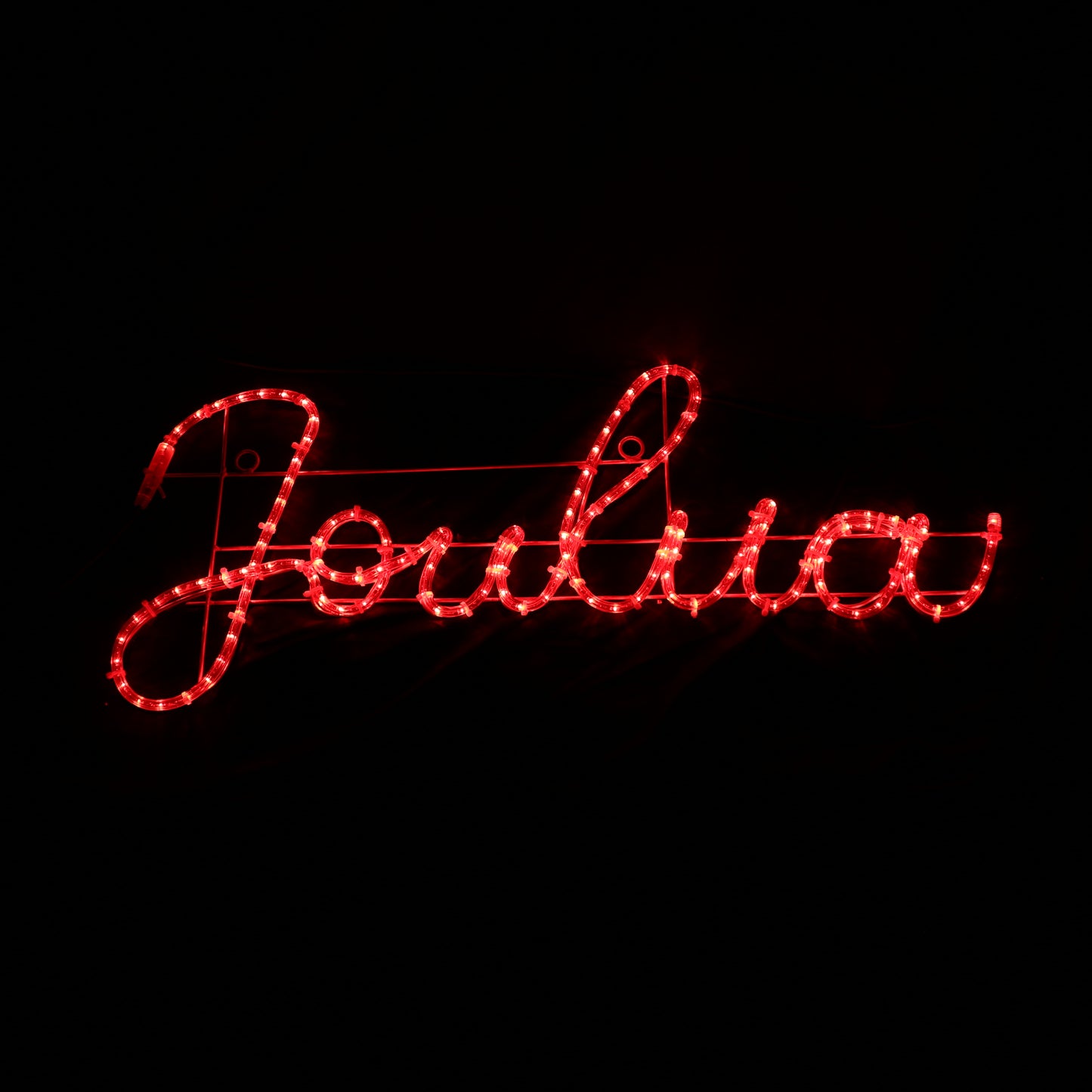 Motif LED - Hyvää Joulua - panneau rouge