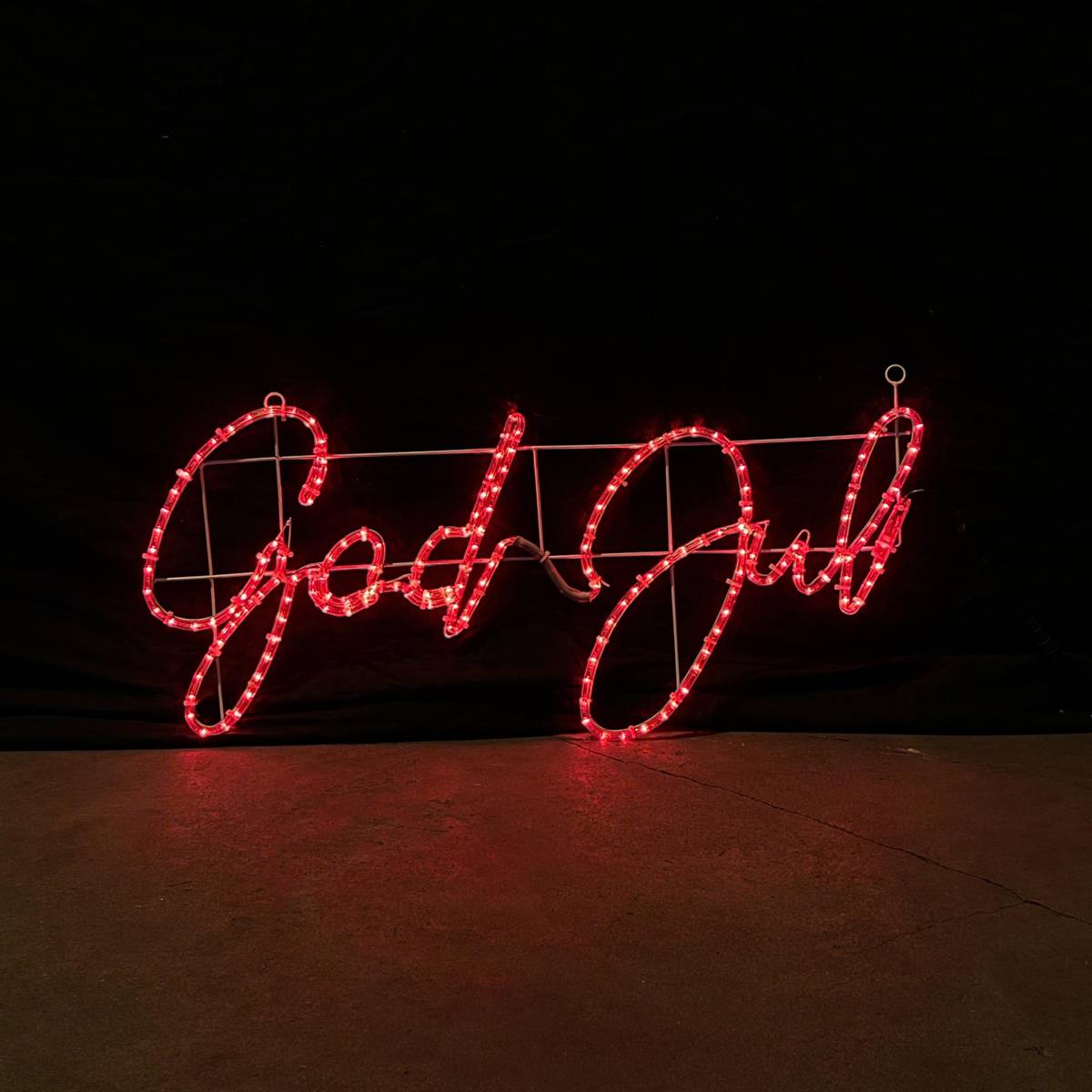 God Jul - Enseigne LED changeant de couleurs - 115x55cm