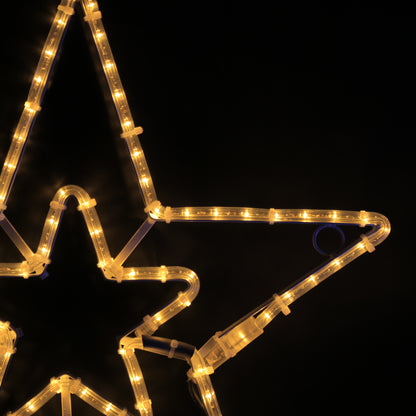 Lumière de Noël 2 Étoiles 57x55 - LED Extérieure