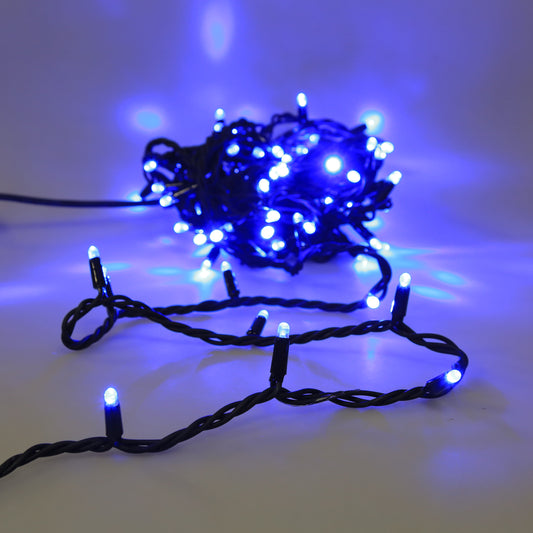 Guirlandes lumineuses. Lumières de Noël extérieures LED - Bleu - 10 mètres