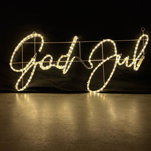 Enseigne LED God Jul - Blanc Chaud 100x48 cm